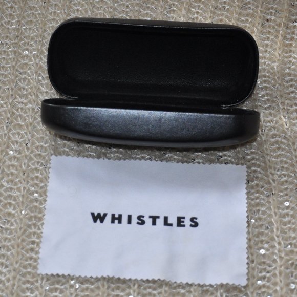 Balmain Paris Black Leather Hard Clamshell Sunglasses Case - Picture 7 of 7